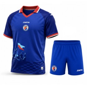 Dětské fotbalový komplet Haiti Domácí košile MS 2026 Krátkým Rukávem